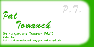 pal tomanek business card
